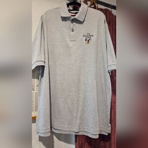 Disney Gray Polo Shirt with Embroidered Logo
